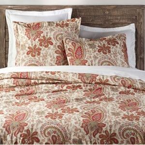 Pottery Barn Charlie Paisley Duvet Shams King/Cal